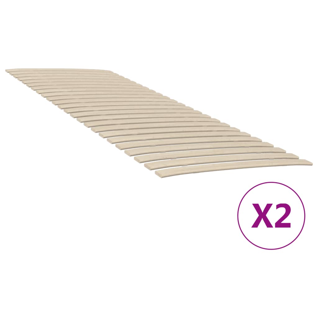 vidaXL Zapasowe listwy do łóżka z 48 listwami 2 szt. 70x200 cm