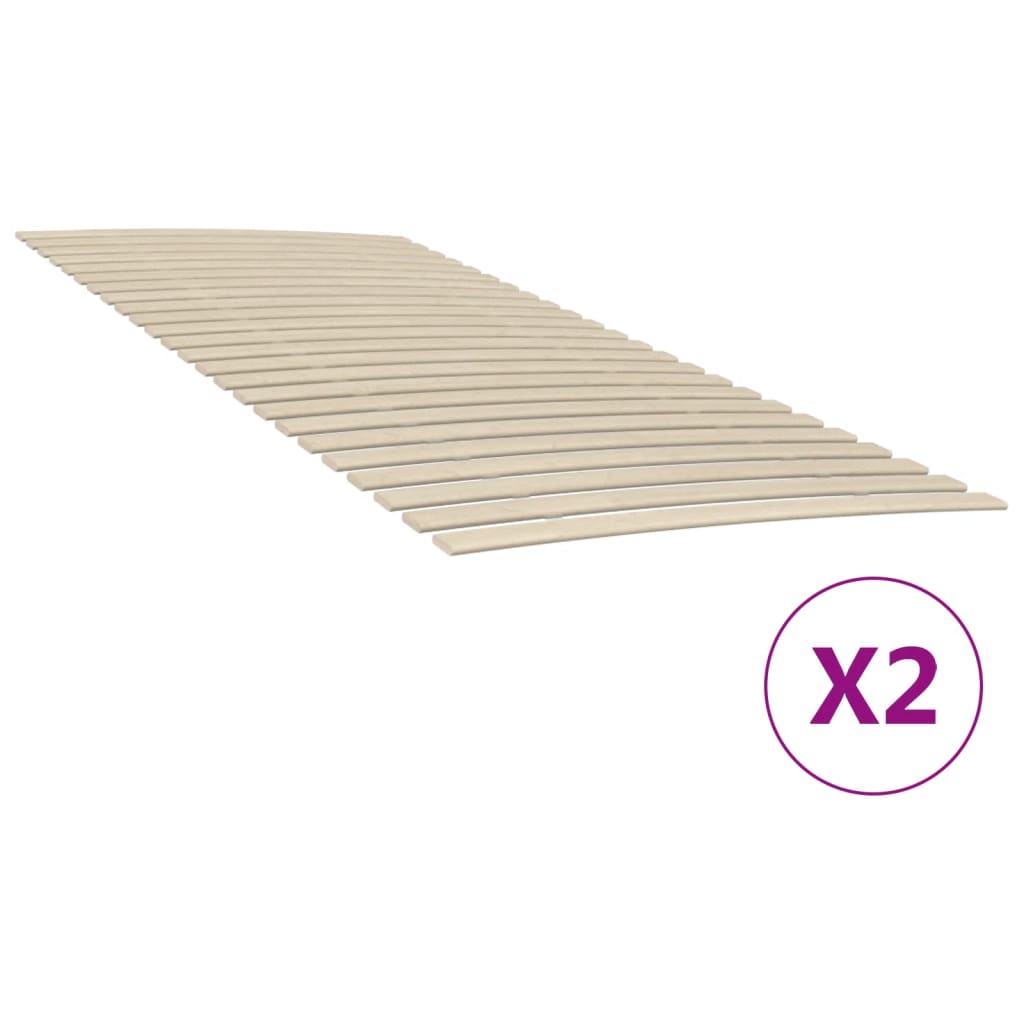 vidaXL Zapasowe listwy do łóżka z 48 listwami 2 szt. 100x200 cm