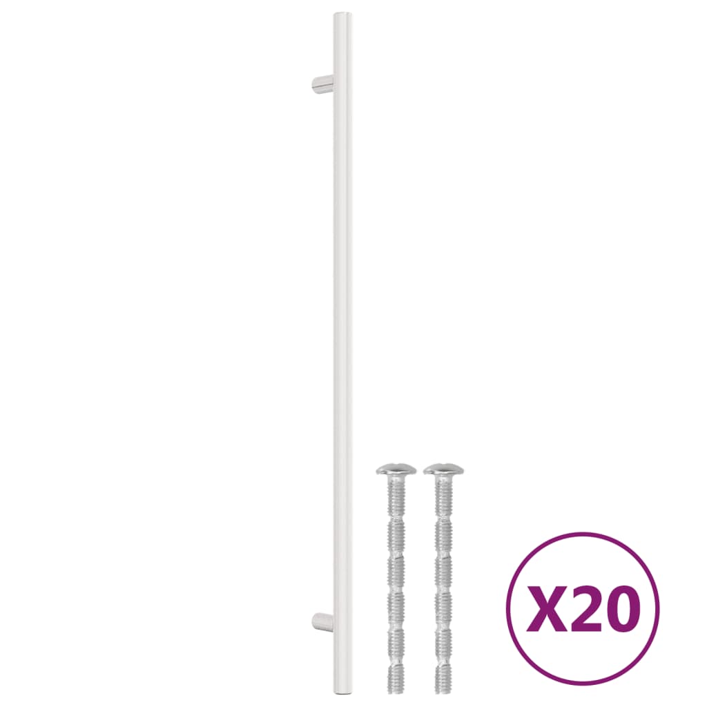 vidaXL Uchwyty do szafek, 20 szt., srebrne, 320 mm, stal nierdzewna