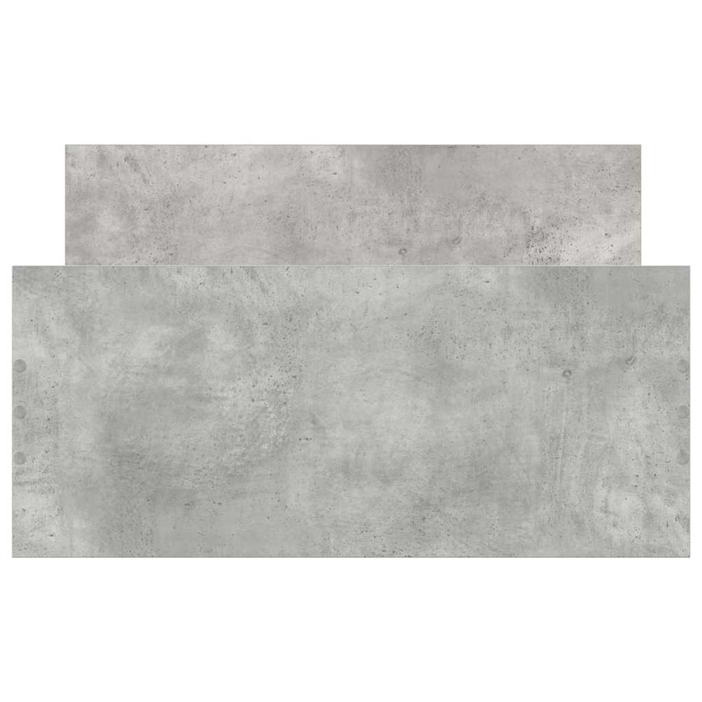 vidaXL Rama łóżka, szarość betonu, 90x200 cm, materiał drewnopochodny