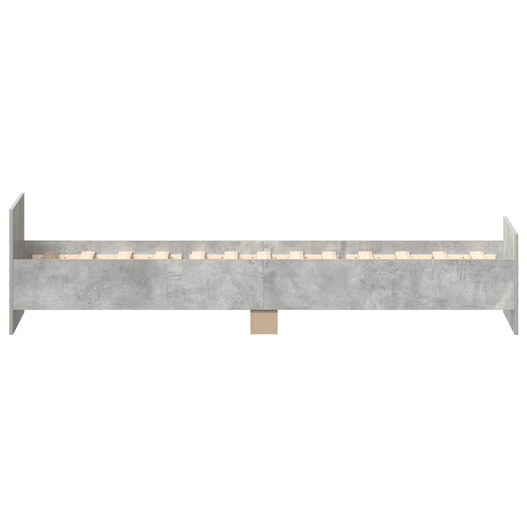 vidaXL Rama łóżka, szarość betonu, 100x200 cm, materiał drewnopochodny