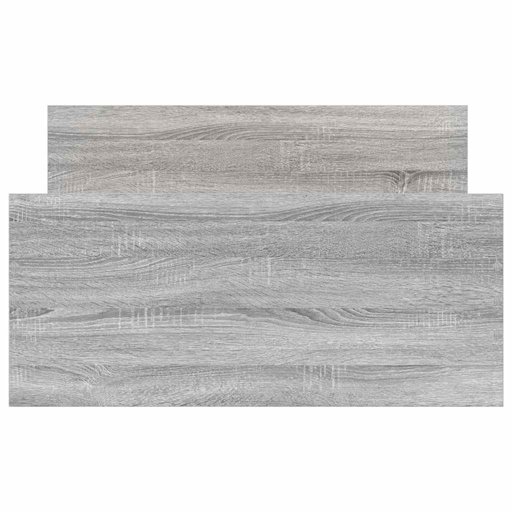 vidaXL Rama łóżka, szary dąb sonoma, 90x190cm, materiał drewnopochodny