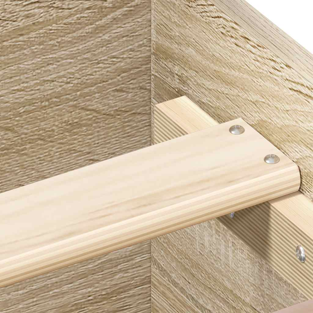 vidaXL Łóżko bez materaca, dąb sonoma, 75x190 cm