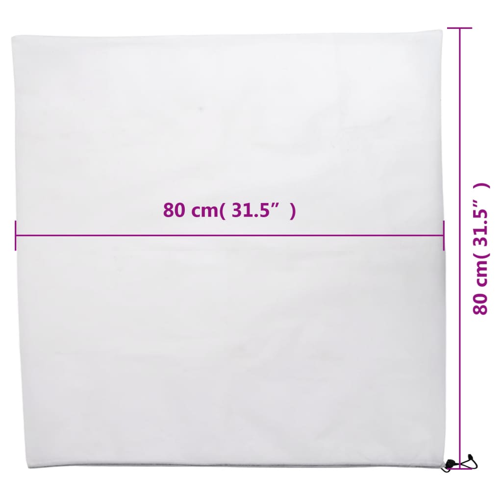 vidaXL Kaptury na rośliny, ze ściągaczami, 4 szt., 70 g/m², 0,8x0,8 m