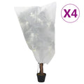 vidaXL Kaptury na rośliny, ze ściągaczami, 4 szt., 70 g/m², 0,8x1 m
