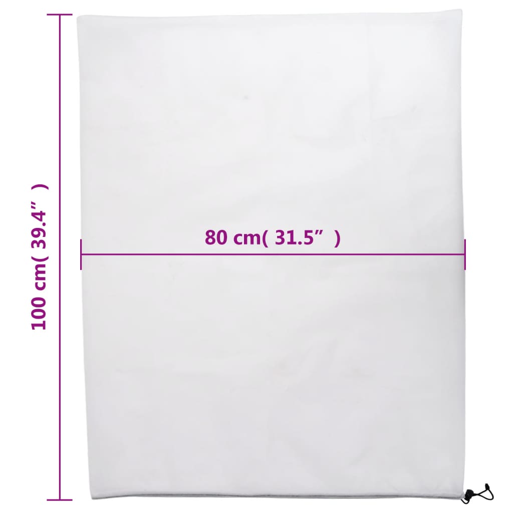 vidaXL Kaptury na rośliny, ze ściągaczami, 4 szt., 70 g/m², 0,8x1 m