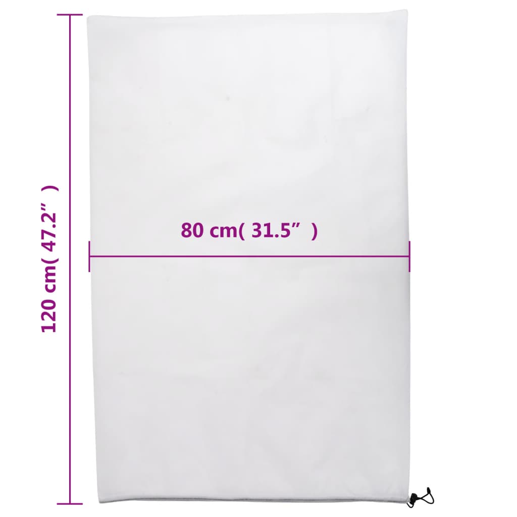 vidaXL Kaptury na rośliny, ze ściągaczami, 4 szt., 70 g/m², 0,8x1,2 m