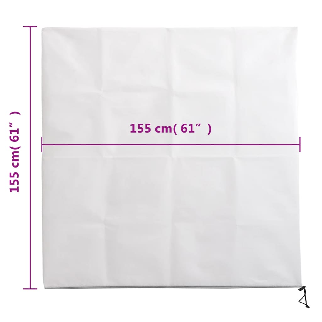 vidaXL Kaptury dla roślin, z suwakiem, 2 szt., 70 g/m², 1,55x1,55 m