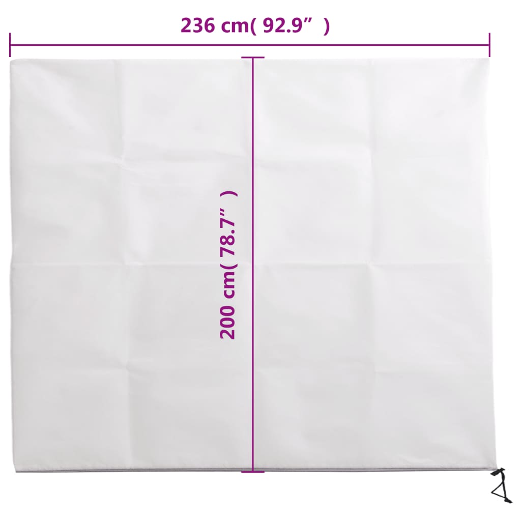 vidaXL Kaptur ochronny na rośliny, z suwakiem, 70 g/m², 2,36x2 m