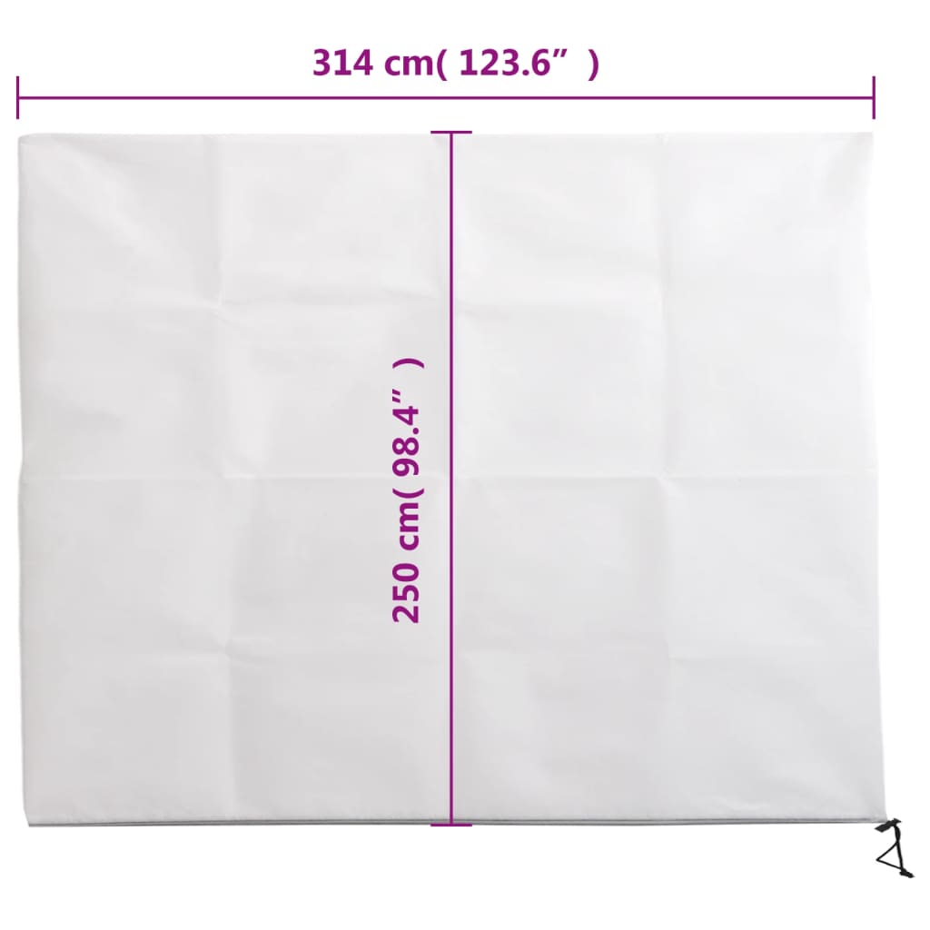 vidaXL Kaptur ochronny na rośliny, z suwakiem, 70 g/m², 3,14x2,5 m