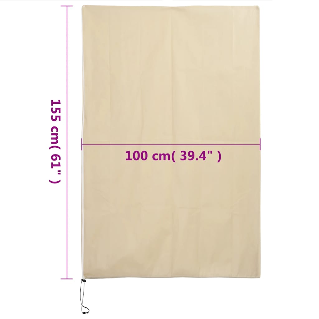 vidaXL Kaptury ochronne na rośliny, suwak, 2 szt., 70 g/m², 1x1,55 m