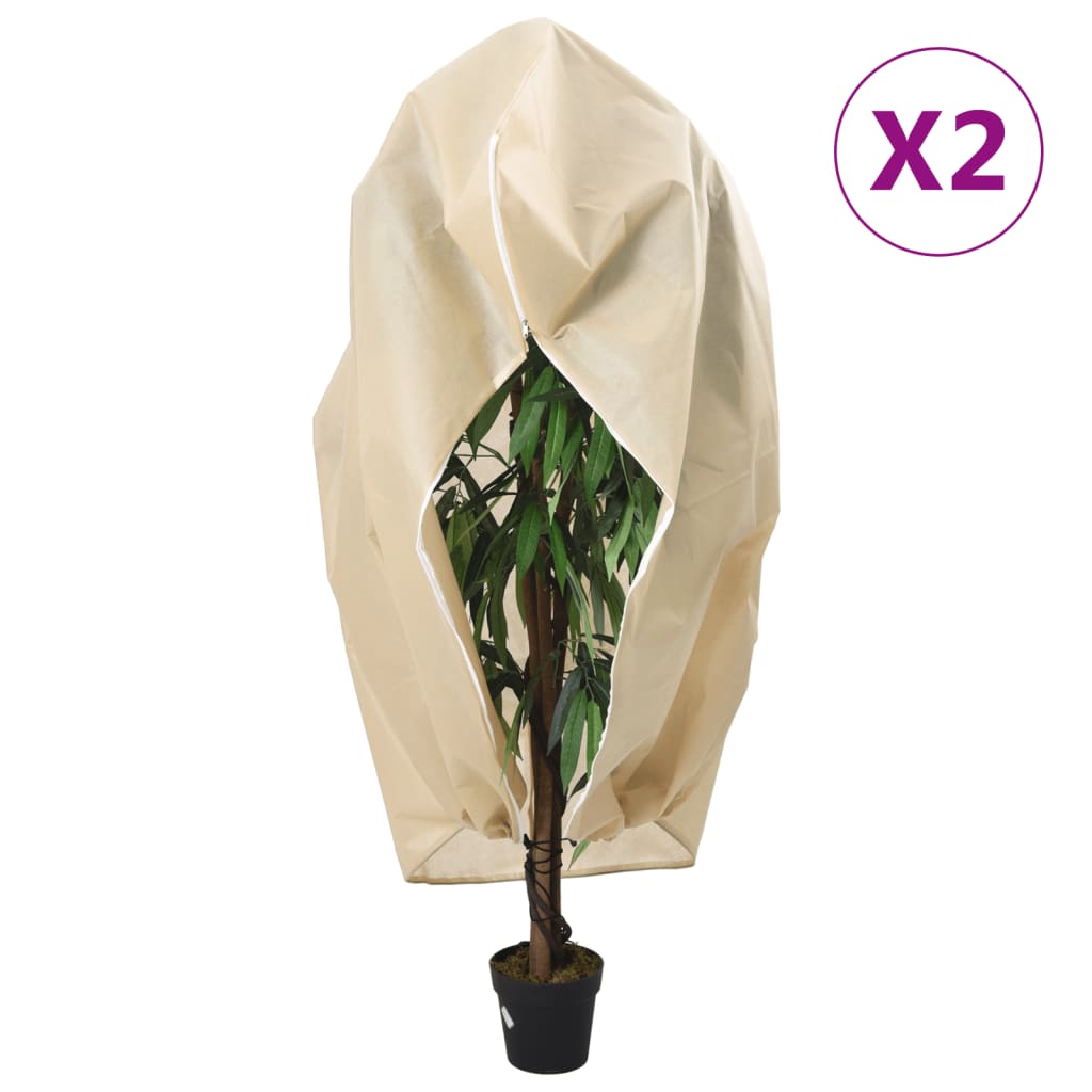 vidaXL Kaptury ochronne z suwakami, 2 szt., 70 g/m², 1,2x1,8 m