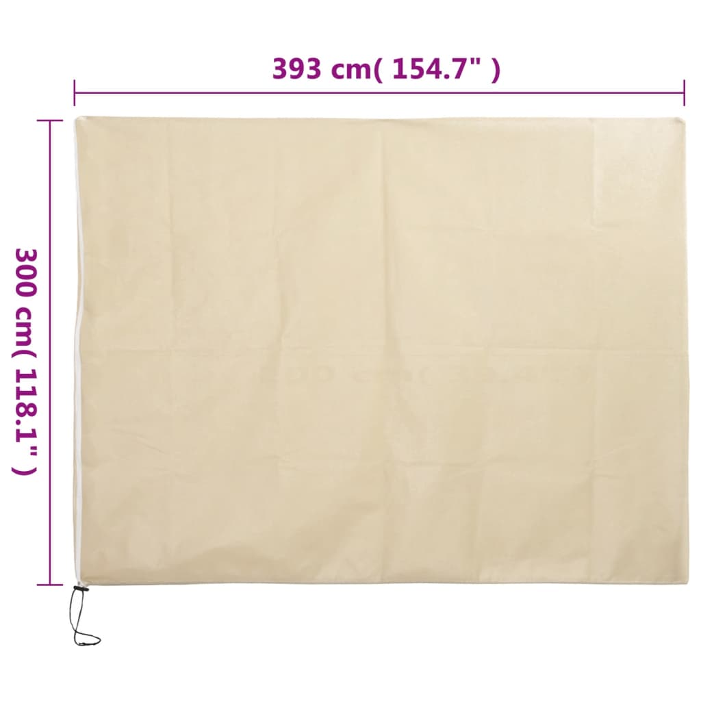 vidaXL Kaptur ochronny na rośliny, z suwakiem, 70 g/m², 3,93x3 m