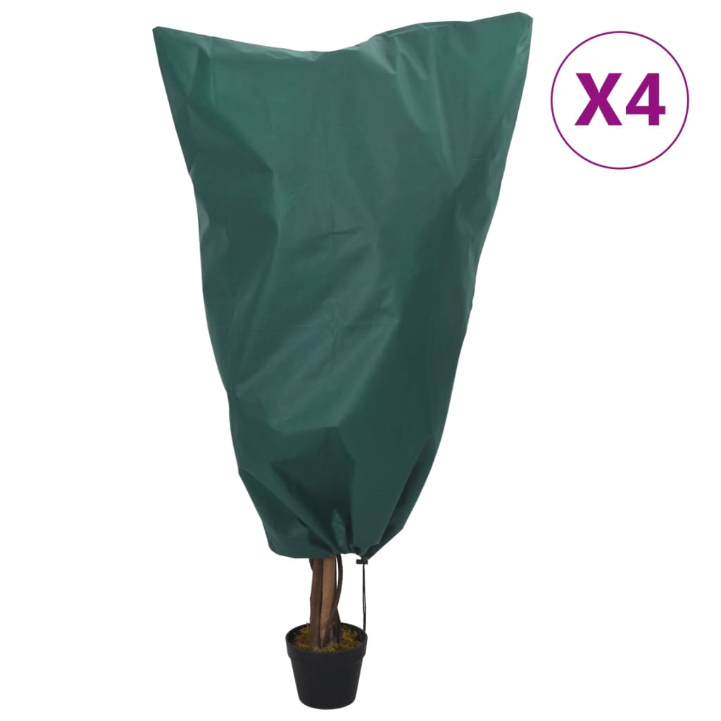 vidaXL Kaptury ochronne ze ściągaczami, 4 szt., 70 g/m², 0,8x1,2 m