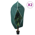 vidaXL Kaptury ochronne na rośliny, suwak, 2 szt., 70 g/m², 1x1,55 m