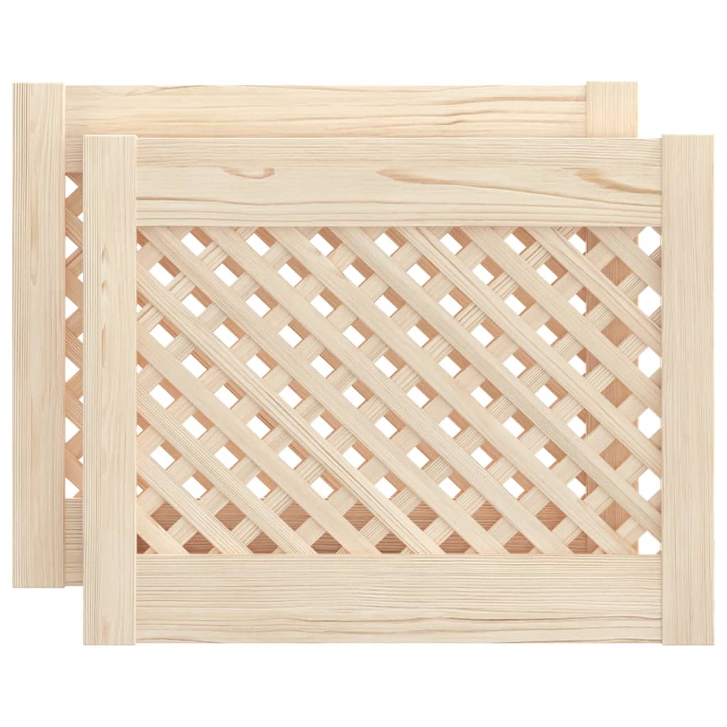 vidaXL Drzwiczki do szafki, z kratką, 2 szt., 49,5x39,5 cm, sosnowe