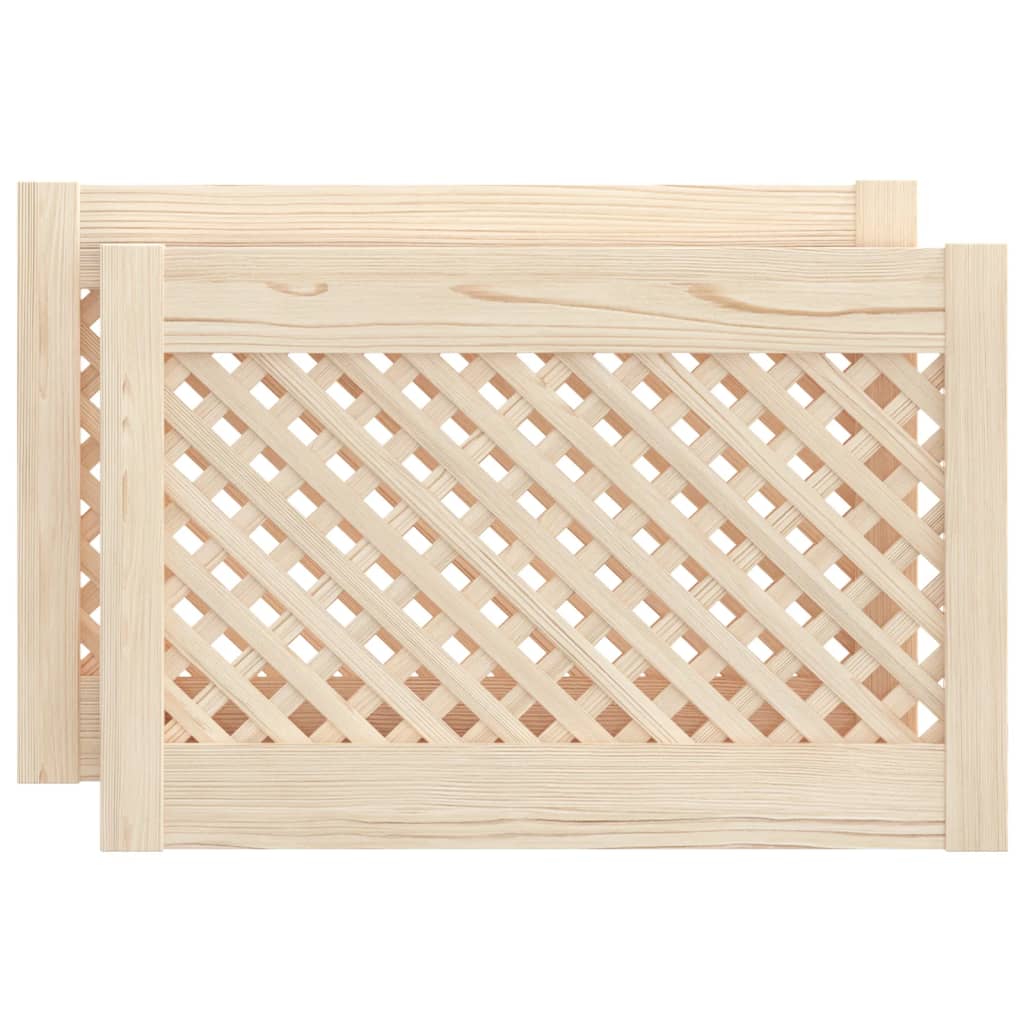 vidaXL Drzwiczki do szafki, z kratką, 2 szt., 59,5x39,5 cm, sosnowe