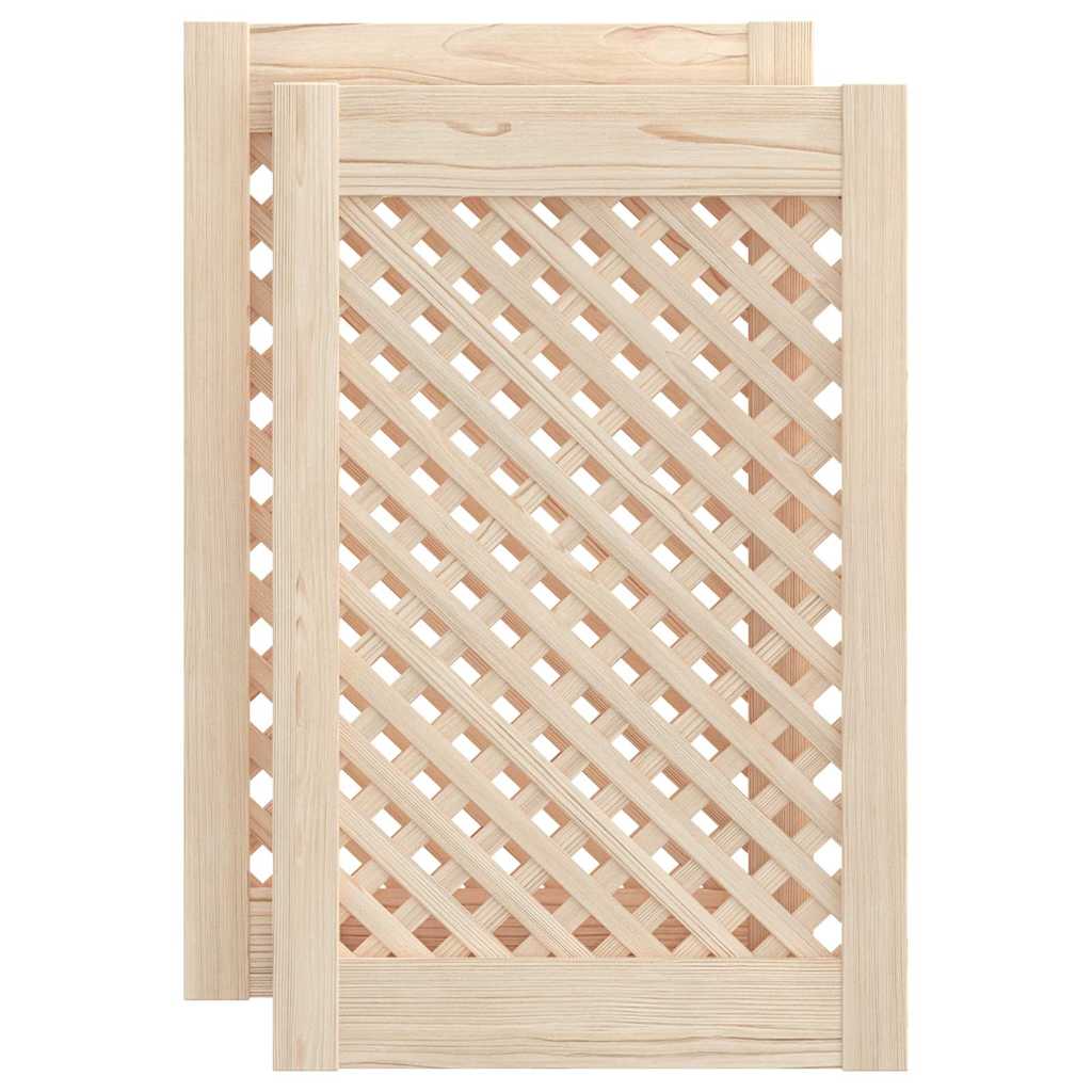 vidaXL Drzwiczki do szafki, z kratką, 2 szt., 39,5x61,5 cm, sosnowe