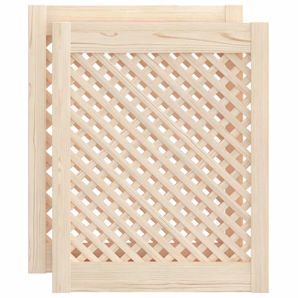vidaXL Drzwiczki do szafki, z kratką, 2 szt., 49,5x61,5 cm, sosnowe