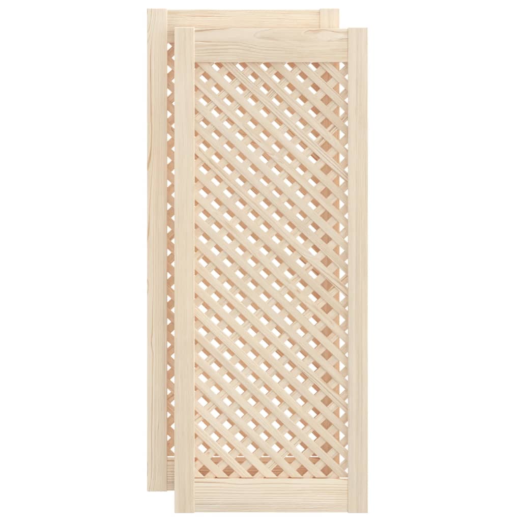 vidaXL Drzwiczki do szafki, z kratką, 2 szt., 39,5x99 cm, sosnowe