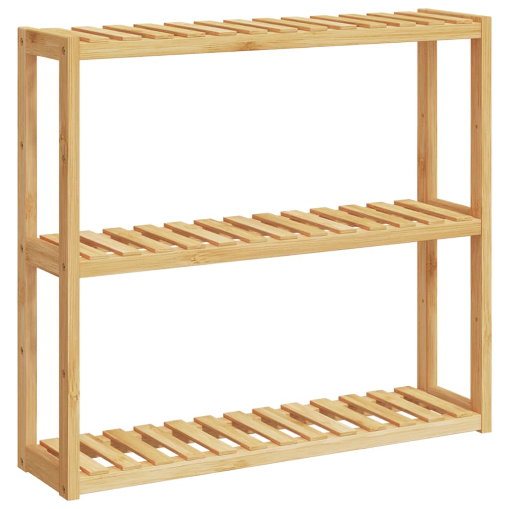 vidaXL Ścienna półka łazienkowa, 3-poziomowa, 60x15x54 cm, bambus