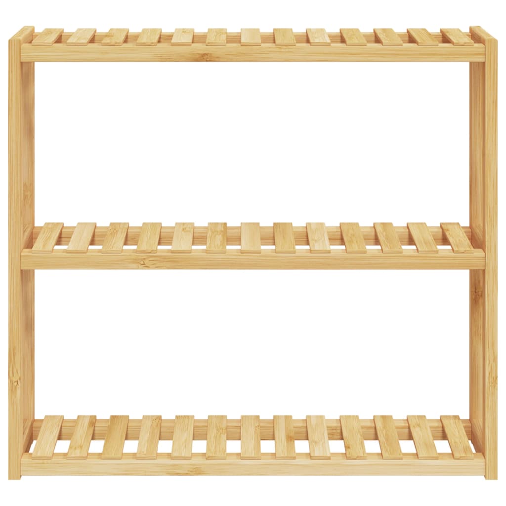 vidaXL Ścienna półka łazienkowa, 3-poziomowa, 60x15x54 cm, bambus
