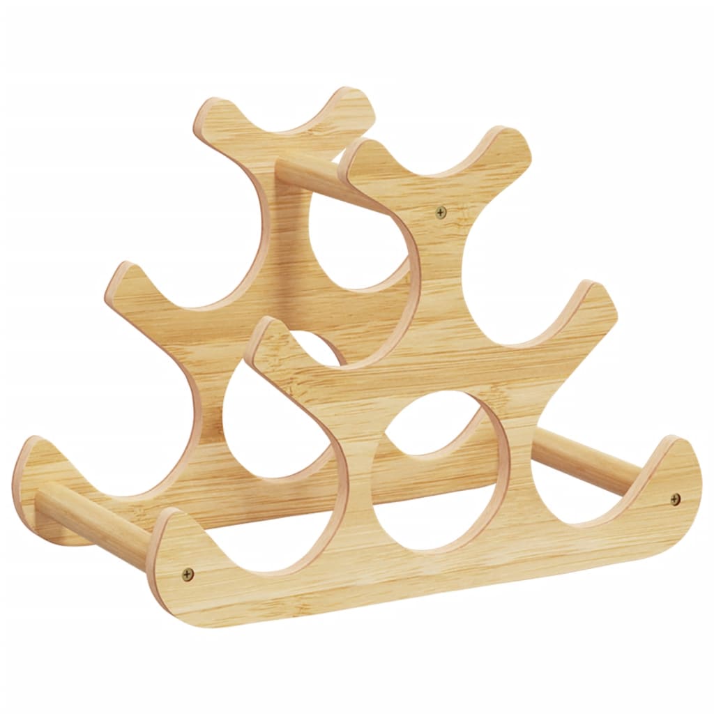 vidaXL Stojak na 6 butelek wina, 35x18x25,5 cm, bambus