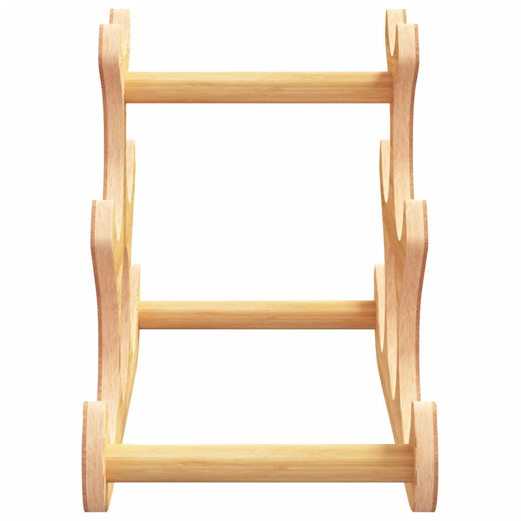vidaXL Stojak na 6 butelek wina, 35x18x25,5 cm, bambus