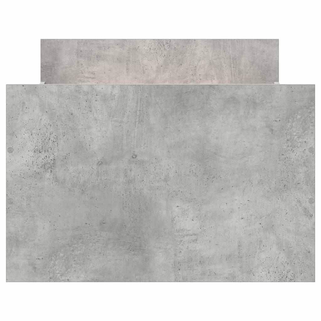 vidaXL Rama łóżka z wezgłowiem i zanóżkiem, szarość betonu, 100x200 cm