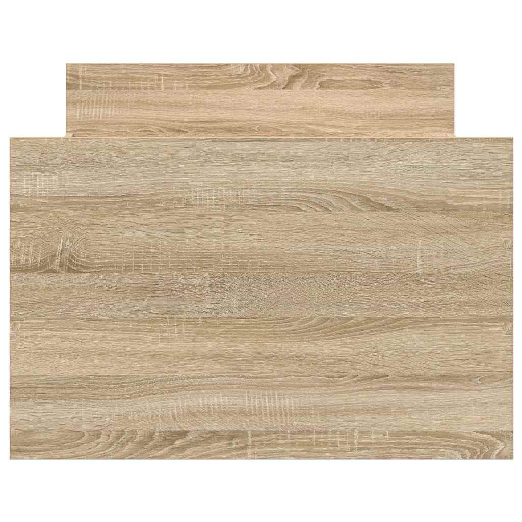 vidaXL Rama łóżka z wezgłowiem i zanóżkiem, dąb sonoma, 90x200 cm