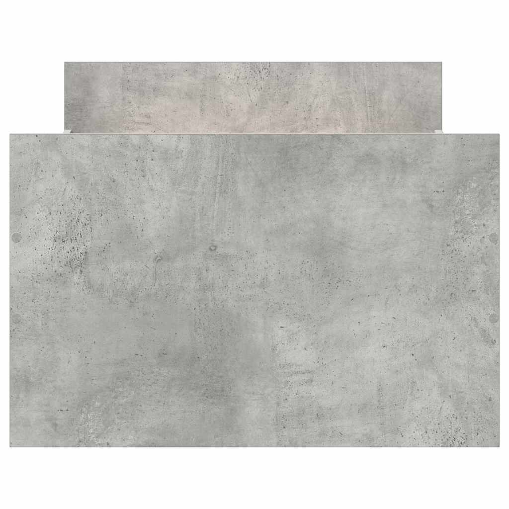 vidaXL Rama łóżka z wezgłowiem i zanóżkiem, szarość betonu, 90x200 cm