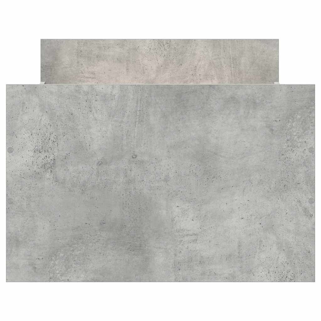 vidaXL Rama łóżka z wezgłowiem i zanóżkiem, szarość betonu, 90x190 cm