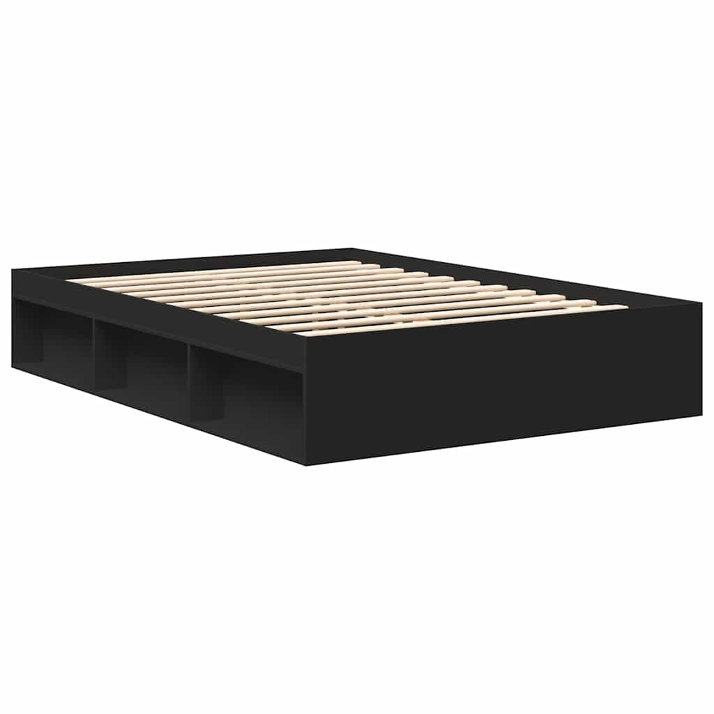 vidaXL Rama łóżka, czarna, 120x190 cm