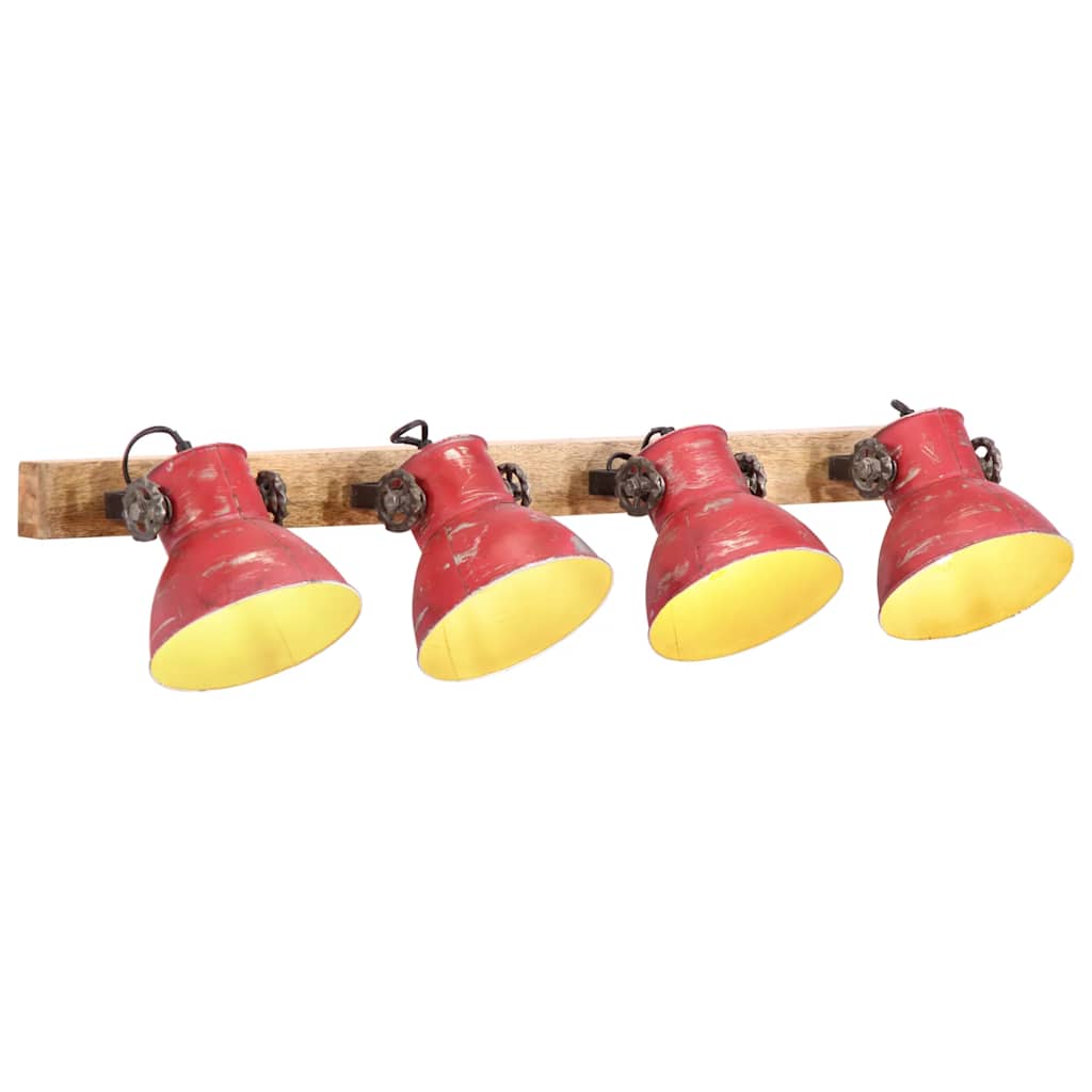 vidaXL Kinkiet, 25 W, postarzany czerwony, 90x25 cm, E27