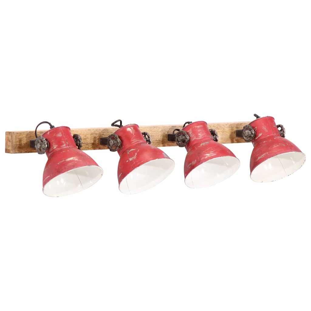 vidaXL Kinkiet, 25 W, postarzany czerwony, 90x25 cm, E27