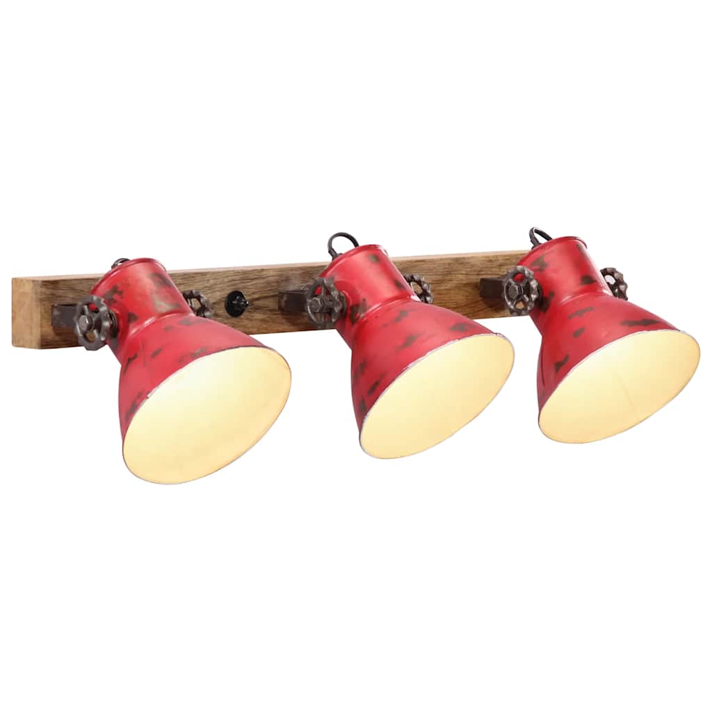 vidaXL Kinkiet, 25 W, postarzany czerwony, 65x25 cm, E27