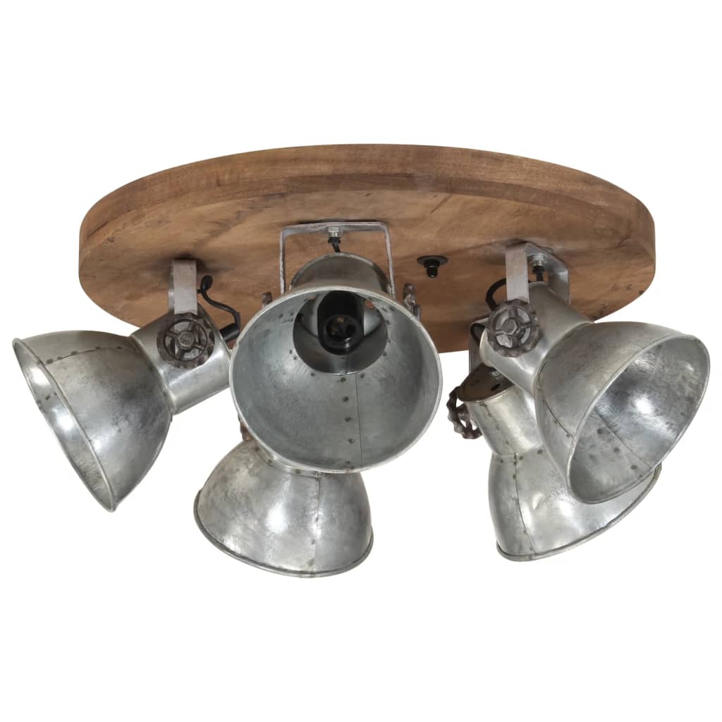 vidaXL Lampa sufitowa 25 W, srebro vintage, 50x50x25 cm, E27