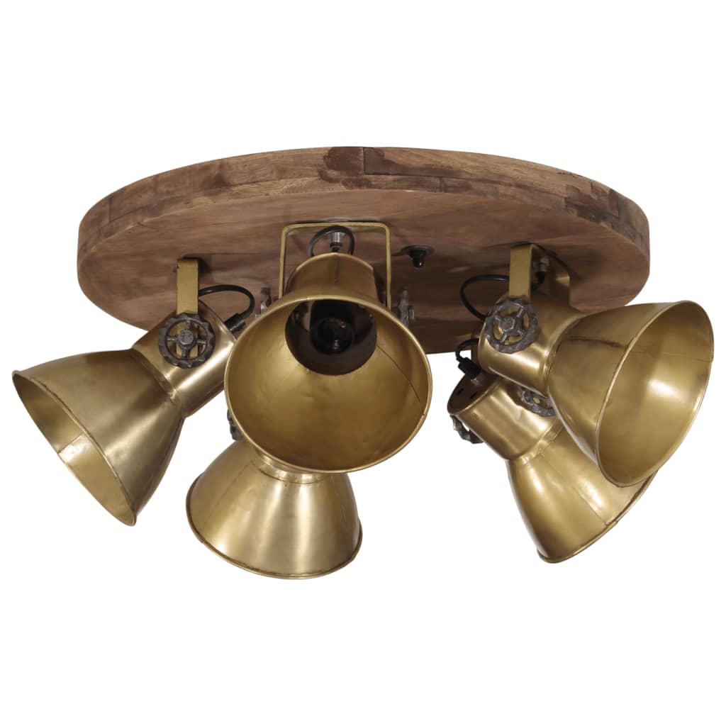 vidaXL Lampa sufitowa, 25 W, antyczny mosiądz, 50x50x25 cm, E27