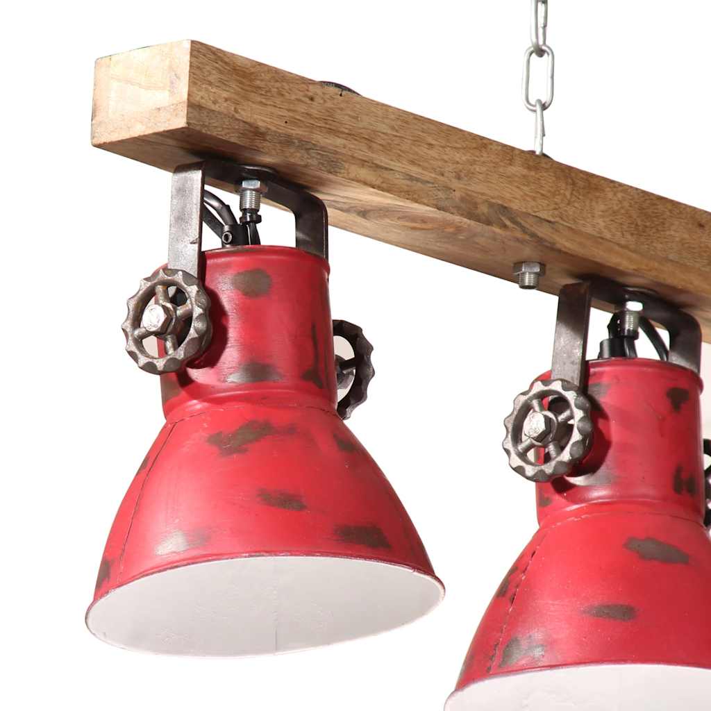 vidaXL Lampa sufitowa, 25 W, postarzany czerwony, 90x24x111 cm, E27