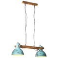 vidaXL Lampa wisząca, 25 W, postarzany niebieski, 85x28x109 cm, E27