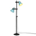 vidaXL Lampa stojąca, 25 W, postarzany niebieski, 25x25x90/140 cm, E27