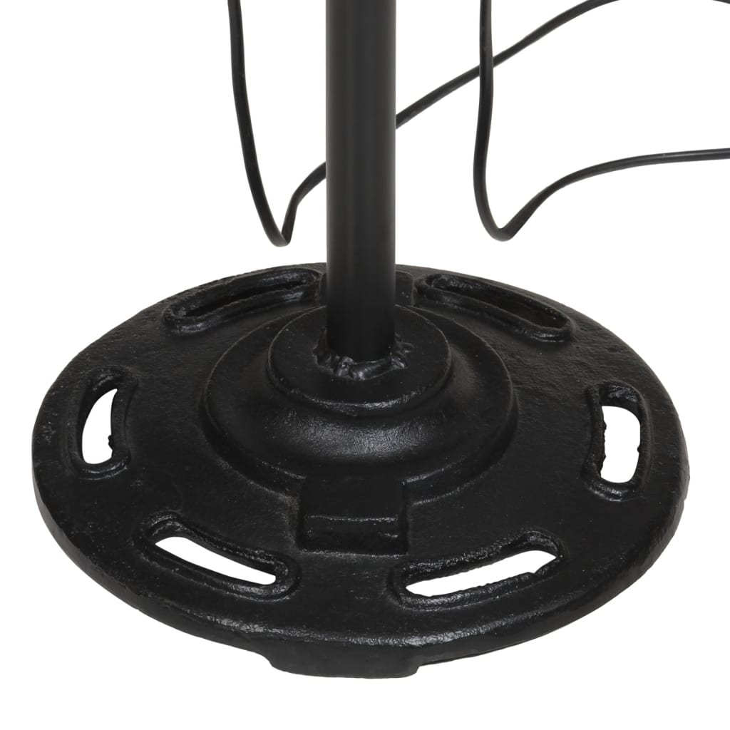 vidaXL Lampa stojąca, 25 W, postarzany niebieski, 25x25x90/140 cm, E27