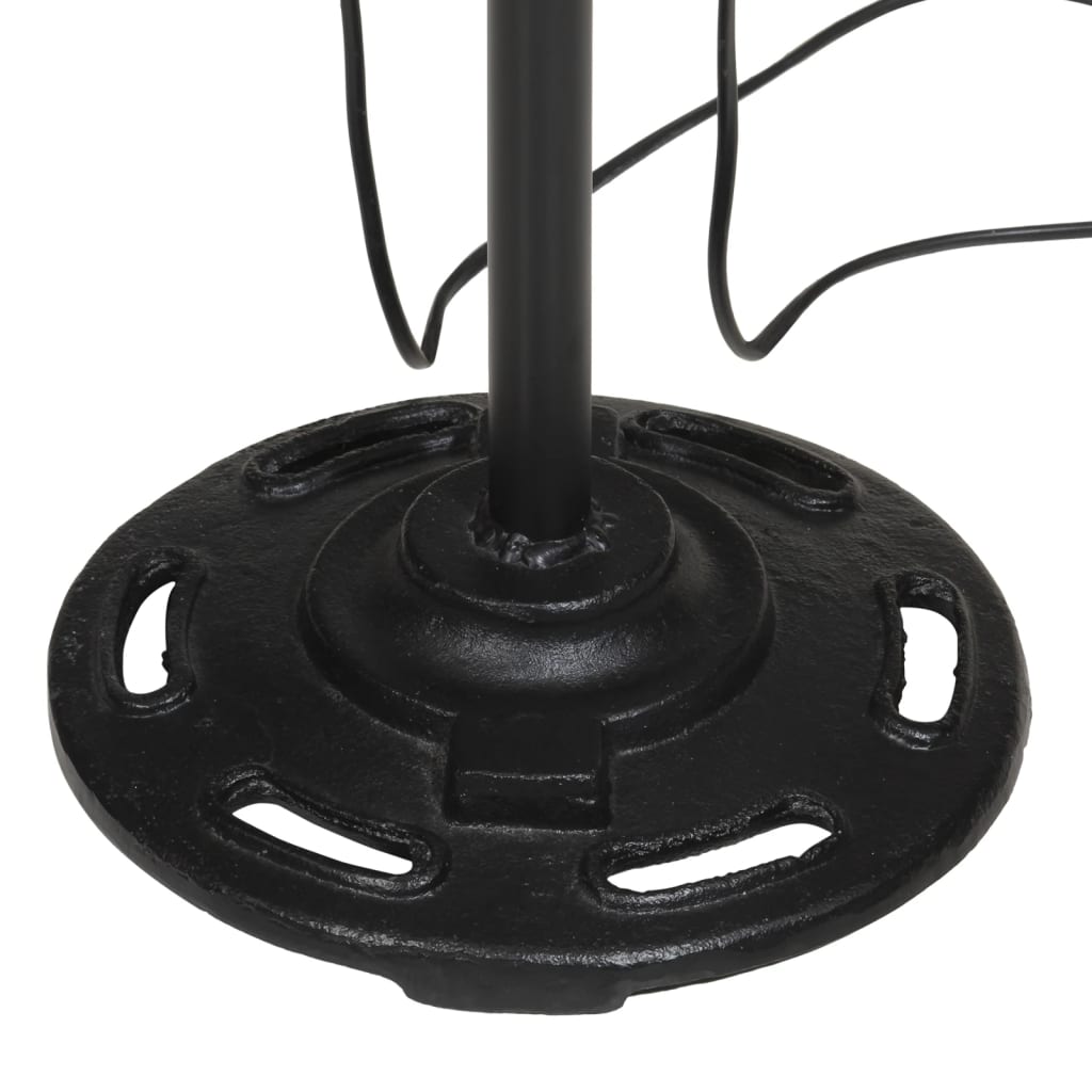 vidaXL Lampa stojąca, 25 W, postarzany czerwony, 25x25x90/160 cm, E27