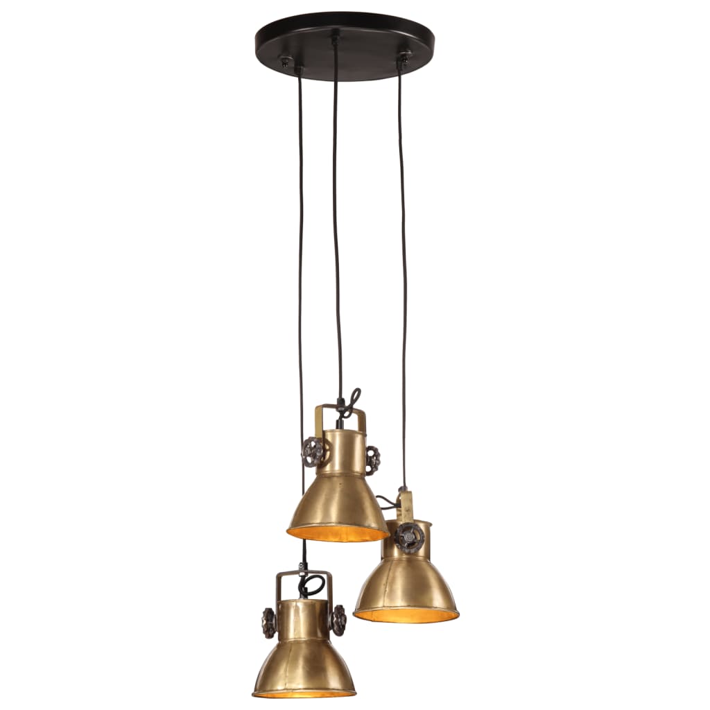 vidaXL Lampa wisząca, 25 W, antyczny mosiądz, 30x30x100 cm, E27
