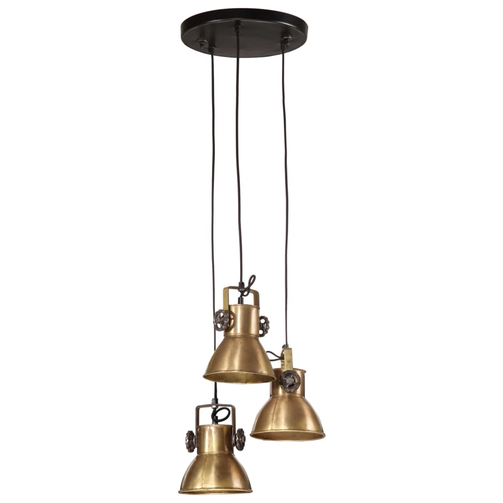 vidaXL Lampa wisząca, 25 W, antyczny mosiądz, 30x30x100 cm, E27