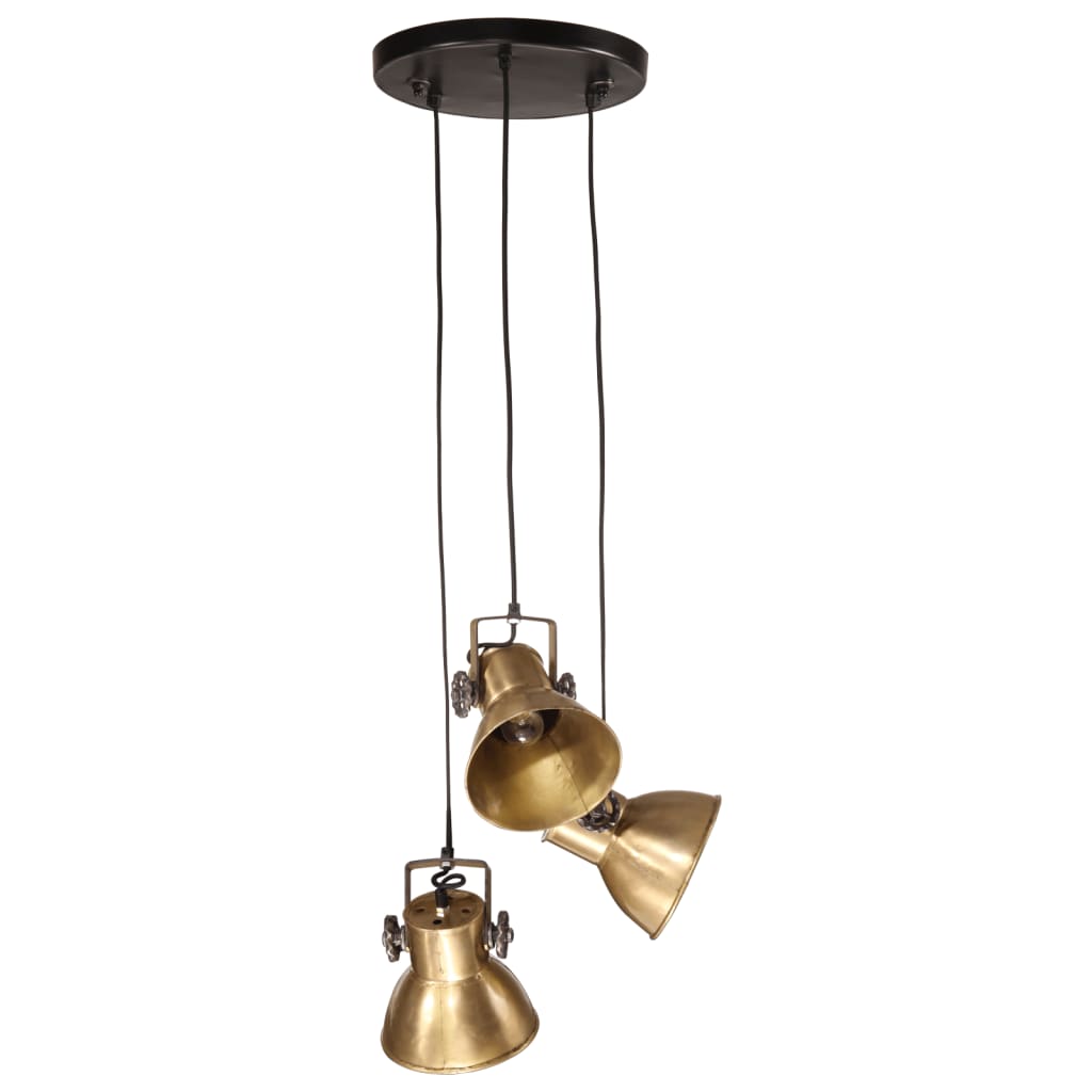 vidaXL Lampa wisząca, 25 W, antyczny mosiądz, 30x30x100 cm, E27