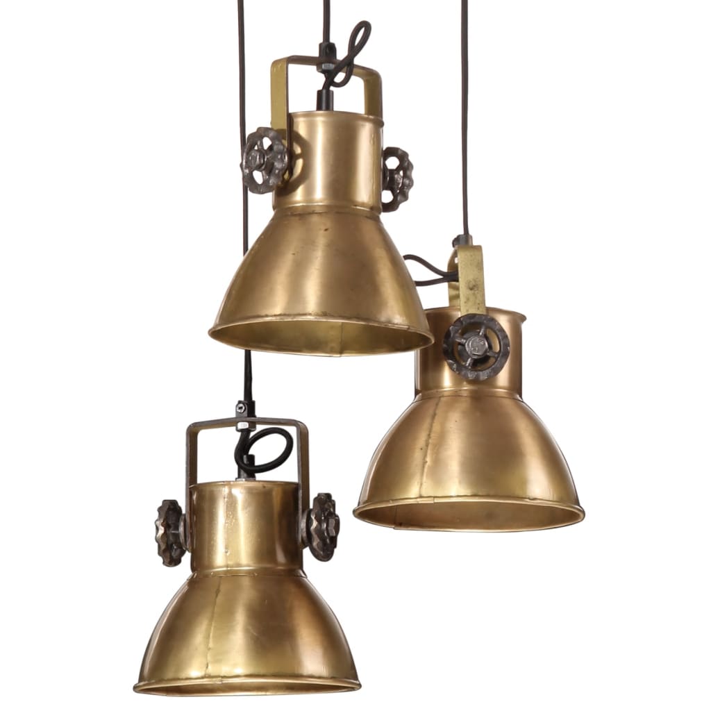 vidaXL Lampa wisząca, 25 W, antyczny mosiądz, 30x30x100 cm, E27