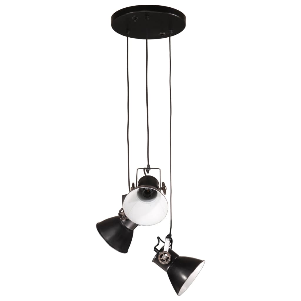 vidaXL Lampa wisząca, 25 W, czarna, 30x30x100 cm, 17 cm, E27