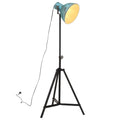 vidaXL Lampa stojąca, 25 W, postarzany niebieski, 61x61x90/150 cm, E27