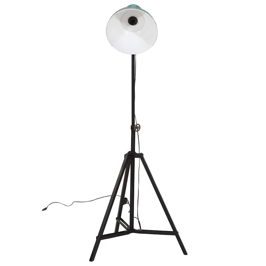 vidaXL Lampa stojąca, 25 W, postarzany niebieski, 61x61x90/150 cm, E27
